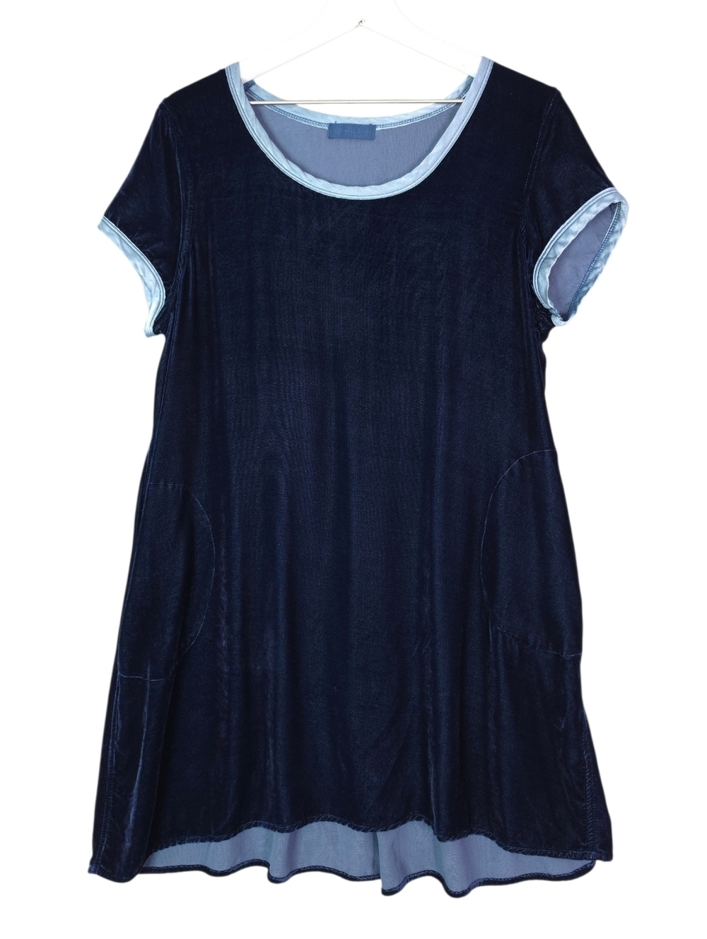 CP Shades Elodie Cap Sleeve Velvet Dress in Navy